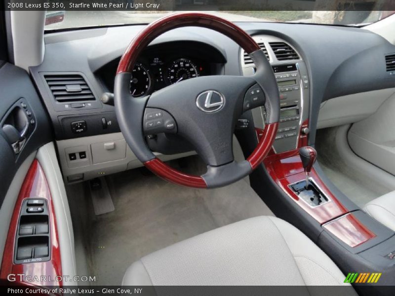 Starfire White Pearl / Light Gray 2008 Lexus ES 350