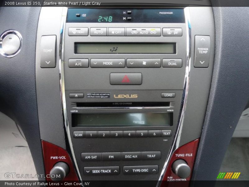 Starfire White Pearl / Light Gray 2008 Lexus ES 350
