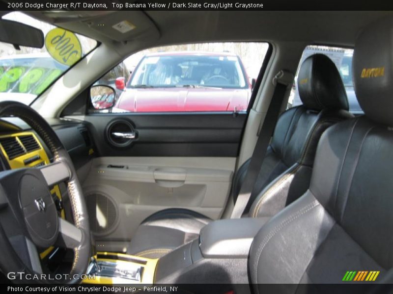 Top Banana Yellow / Dark Slate Gray/Light Graystone 2006 Dodge Charger R/T Daytona