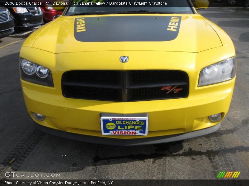 Top Banana Yellow / Dark Slate Gray/Light Graystone 2006 Dodge Charger R/T Daytona