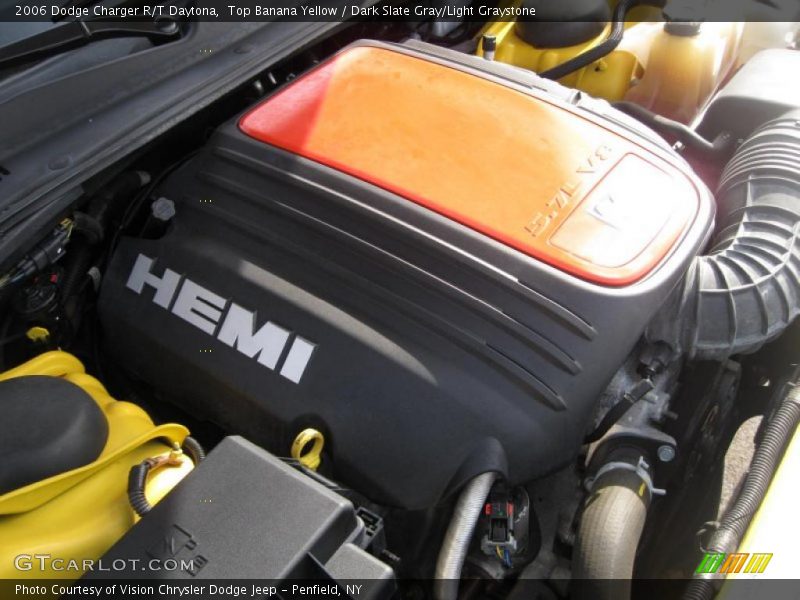 Top Banana Yellow / Dark Slate Gray/Light Graystone 2006 Dodge Charger R/T Daytona
