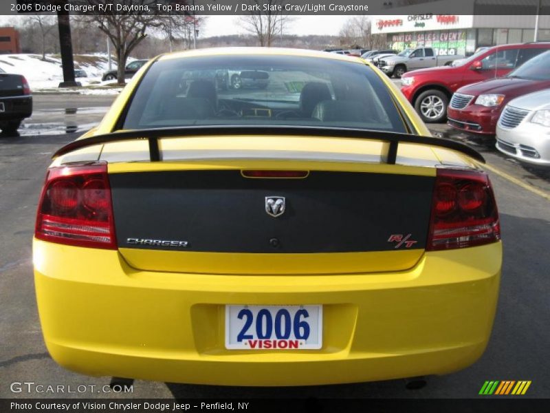 Top Banana Yellow / Dark Slate Gray/Light Graystone 2006 Dodge Charger R/T Daytona
