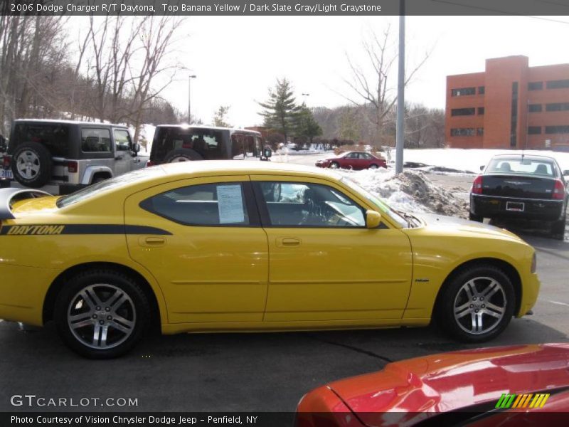 Top Banana Yellow / Dark Slate Gray/Light Graystone 2006 Dodge Charger R/T Daytona