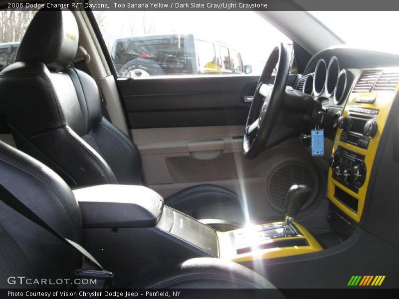 Top Banana Yellow / Dark Slate Gray/Light Graystone 2006 Dodge Charger R/T Daytona