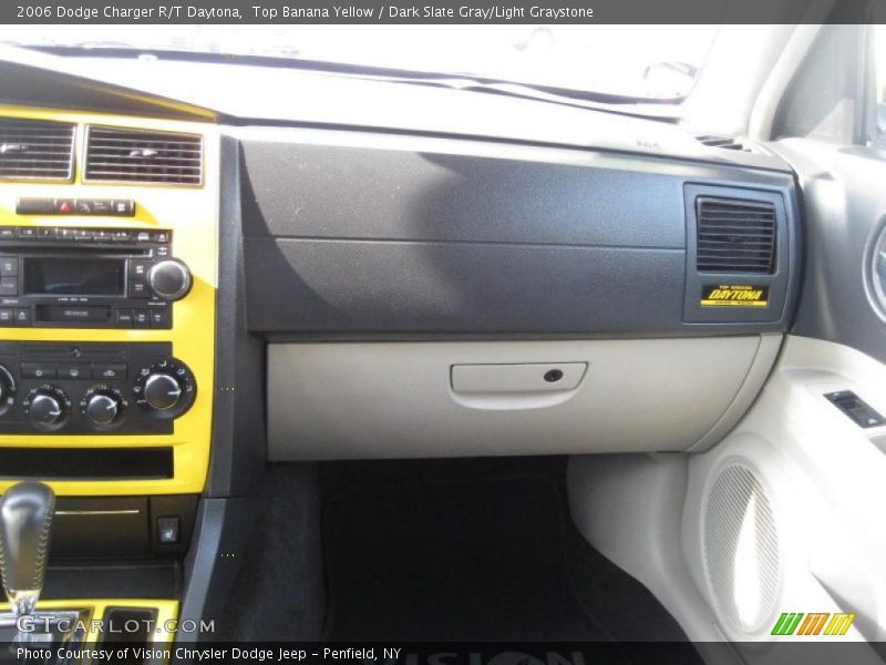 Top Banana Yellow / Dark Slate Gray/Light Graystone 2006 Dodge Charger R/T Daytona