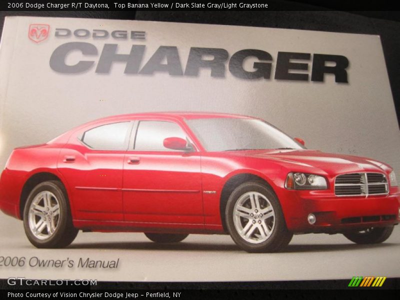 Top Banana Yellow / Dark Slate Gray/Light Graystone 2006 Dodge Charger R/T Daytona