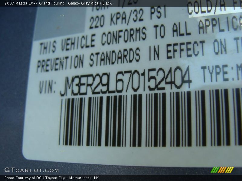 Galaxy Gray Mica / Black 2007 Mazda CX-7 Grand Touring
