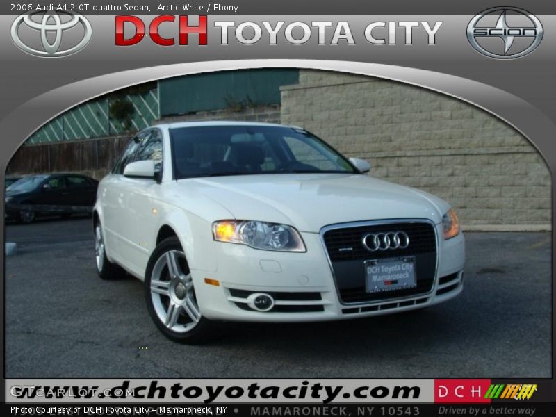 Arctic White / Ebony 2006 Audi A4 2.0T quattro Sedan
