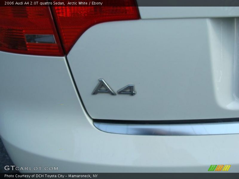 Arctic White / Ebony 2006 Audi A4 2.0T quattro Sedan