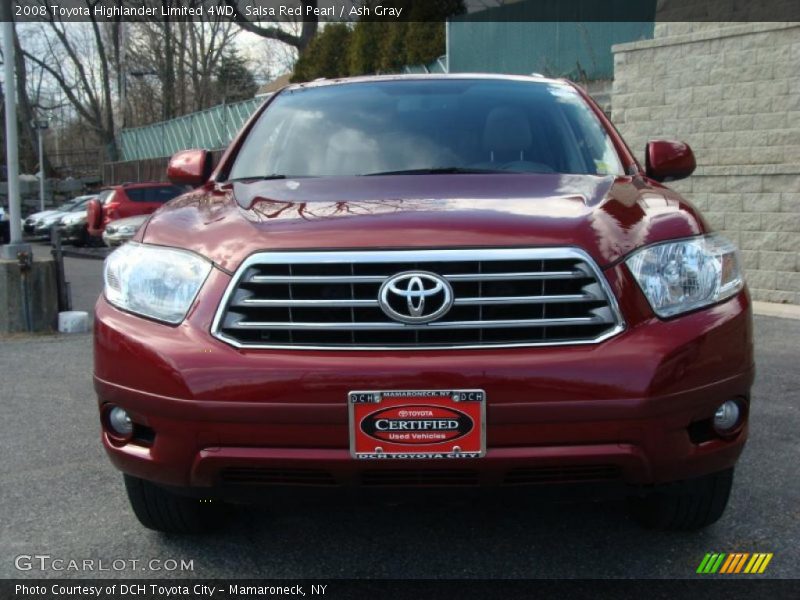 Salsa Red Pearl / Ash Gray 2008 Toyota Highlander Limited 4WD
