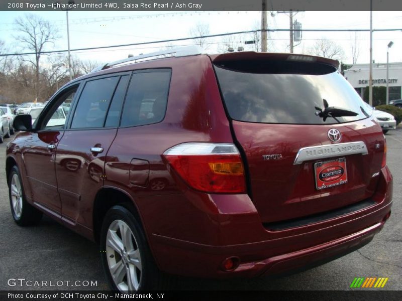Salsa Red Pearl / Ash Gray 2008 Toyota Highlander Limited 4WD