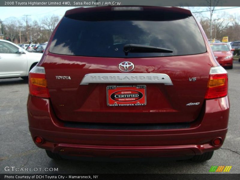 Salsa Red Pearl / Ash Gray 2008 Toyota Highlander Limited 4WD