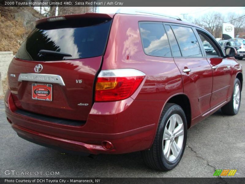 Salsa Red Pearl / Ash Gray 2008 Toyota Highlander Limited 4WD
