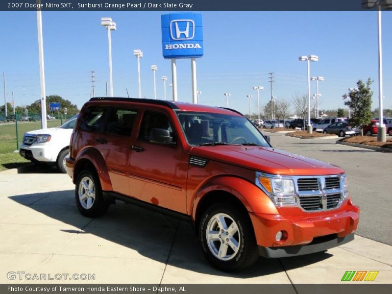 Sunburst Orange Pearl / Dark Slate Gray 2007 Dodge Nitro SXT