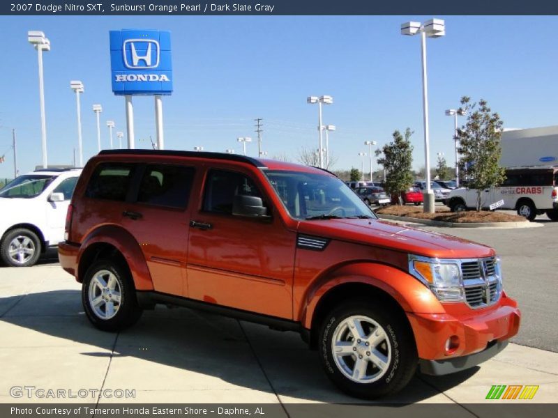 Sunburst Orange Pearl / Dark Slate Gray 2007 Dodge Nitro SXT