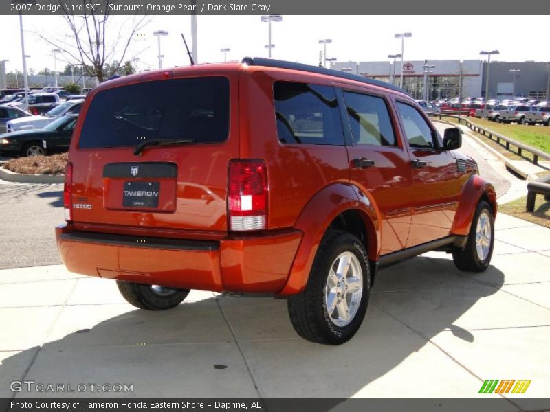 Sunburst Orange Pearl / Dark Slate Gray 2007 Dodge Nitro SXT