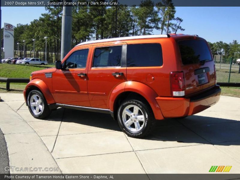 Sunburst Orange Pearl / Dark Slate Gray 2007 Dodge Nitro SXT