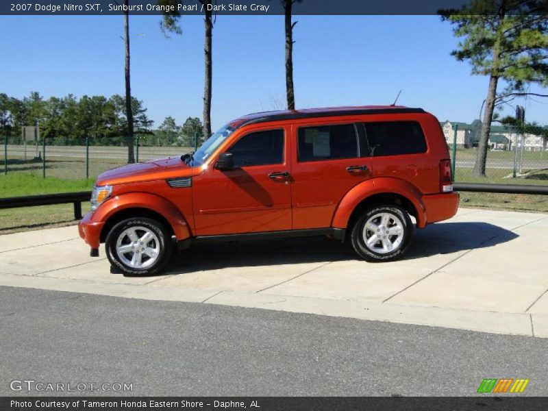 Sunburst Orange Pearl / Dark Slate Gray 2007 Dodge Nitro SXT