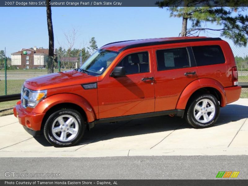 Sunburst Orange Pearl / Dark Slate Gray 2007 Dodge Nitro SXT