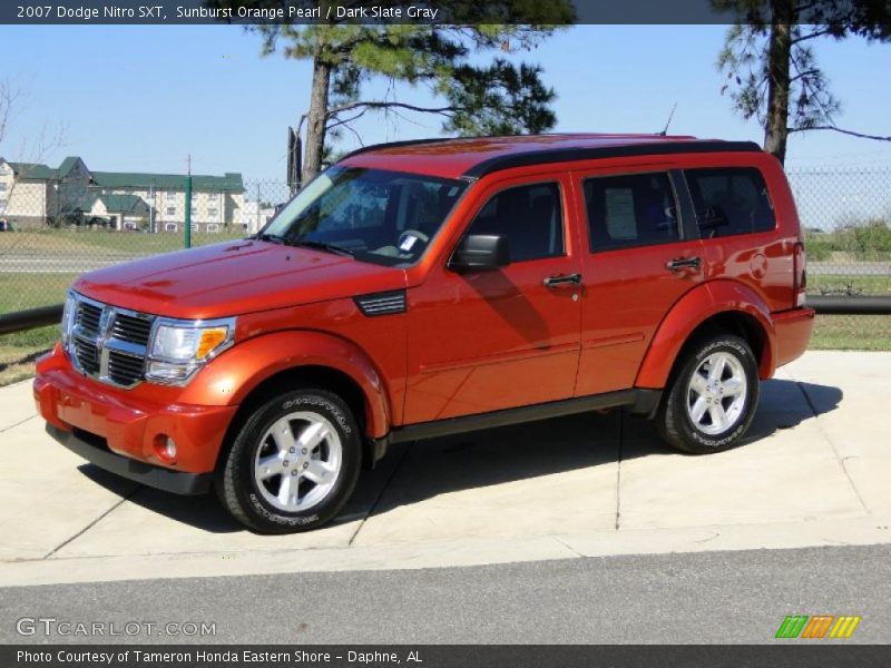 Sunburst Orange Pearl / Dark Slate Gray 2007 Dodge Nitro SXT
