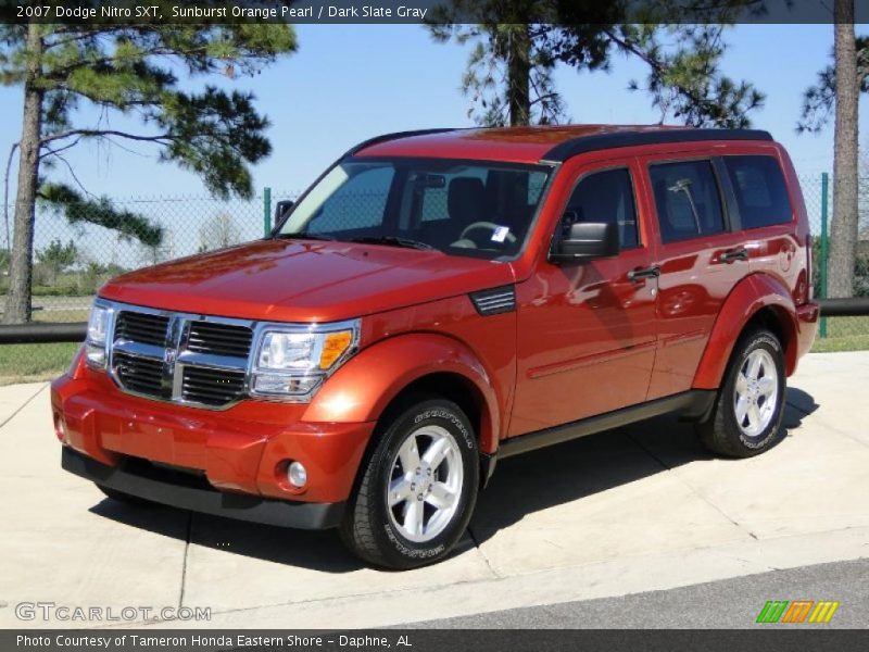 Sunburst Orange Pearl / Dark Slate Gray 2007 Dodge Nitro SXT