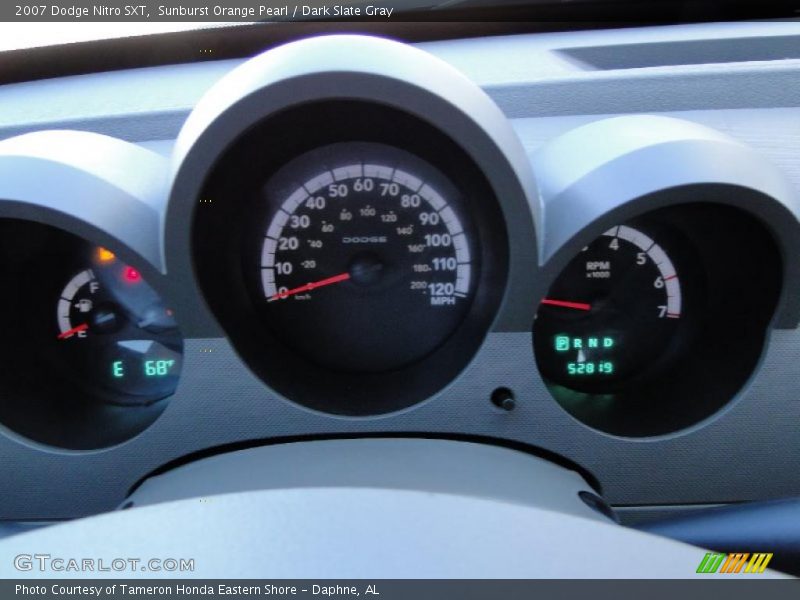 Sunburst Orange Pearl / Dark Slate Gray 2007 Dodge Nitro SXT