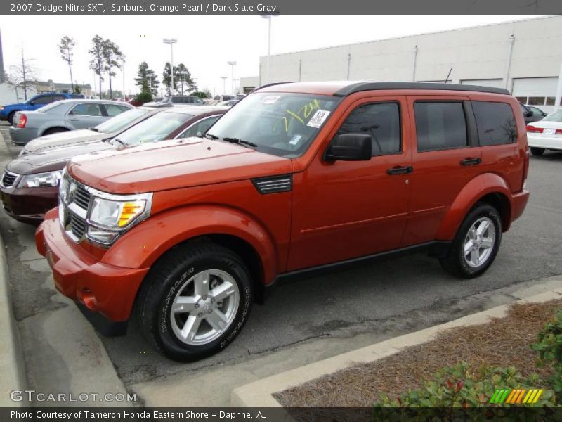 Sunburst Orange Pearl / Dark Slate Gray 2007 Dodge Nitro SXT