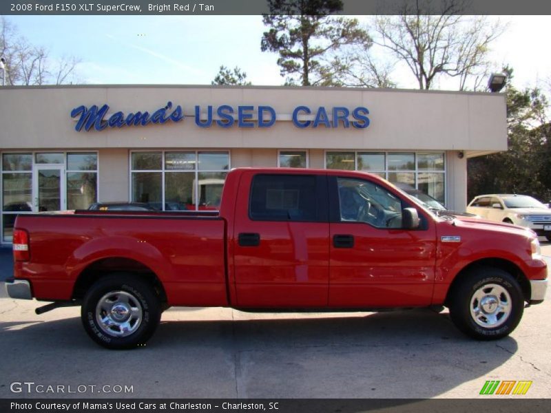 Bright Red / Tan 2008 Ford F150 XLT SuperCrew