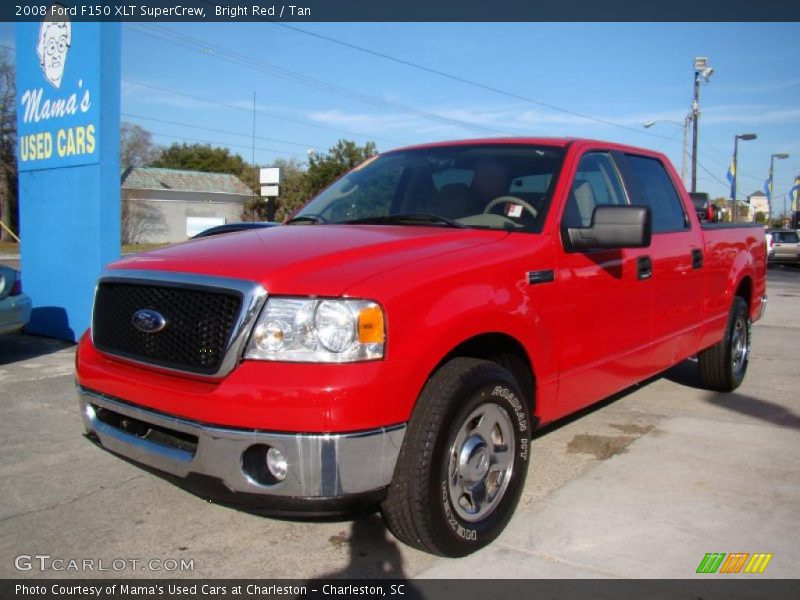 Bright Red / Tan 2008 Ford F150 XLT SuperCrew