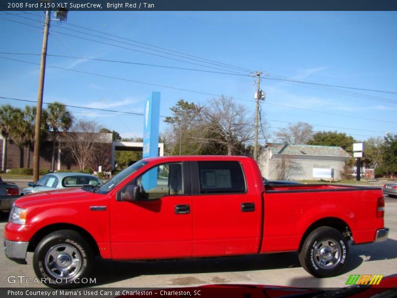 Bright Red / Tan 2008 Ford F150 XLT SuperCrew