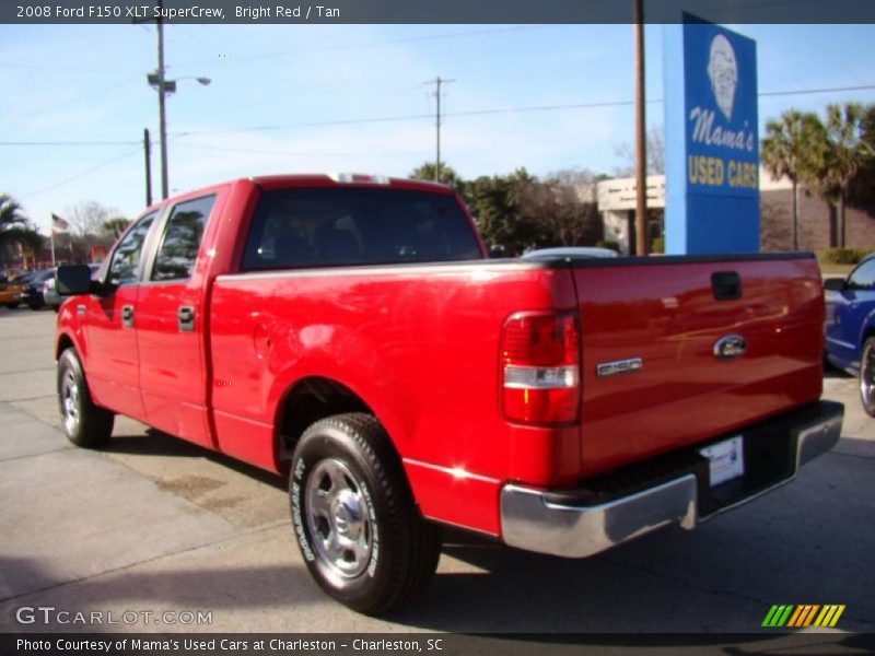 Bright Red / Tan 2008 Ford F150 XLT SuperCrew