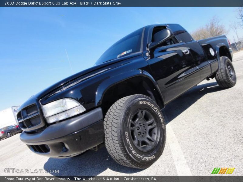 Black / Dark Slate Gray 2003 Dodge Dakota Sport Club Cab 4x4