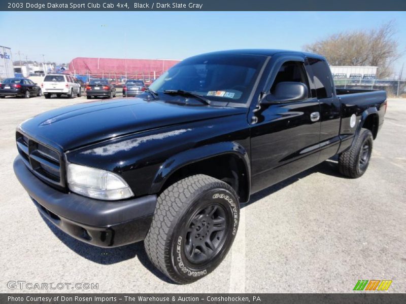 Black / Dark Slate Gray 2003 Dodge Dakota Sport Club Cab 4x4