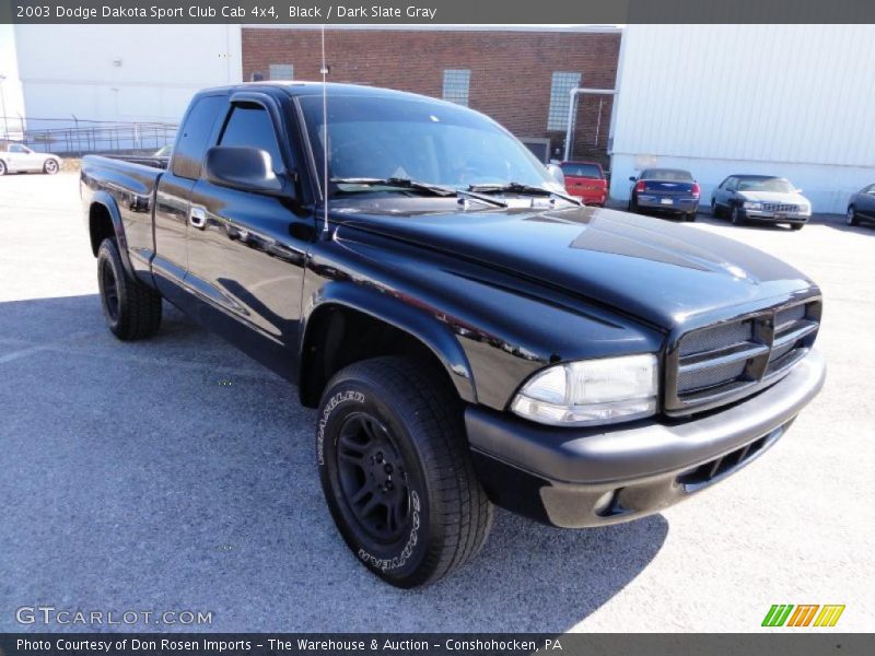 Black / Dark Slate Gray 2003 Dodge Dakota Sport Club Cab 4x4