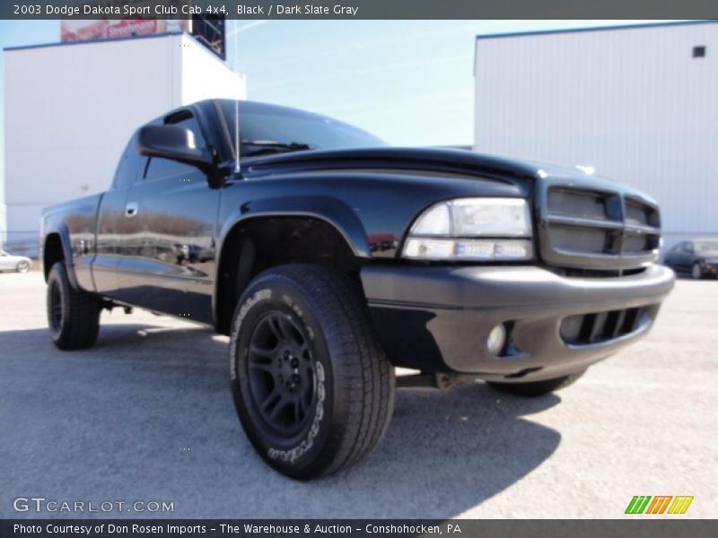 Black / Dark Slate Gray 2003 Dodge Dakota Sport Club Cab 4x4