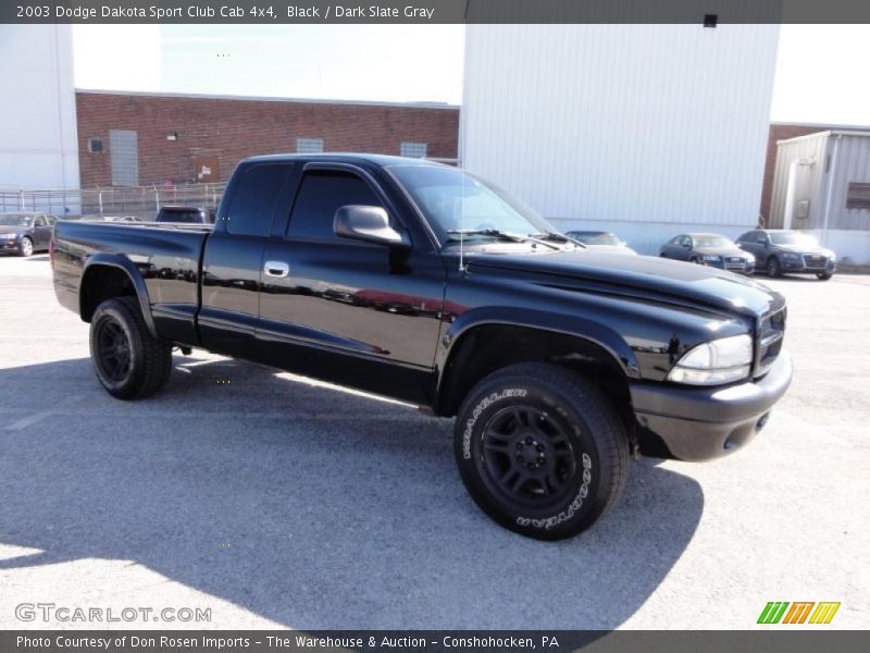 Black / Dark Slate Gray 2003 Dodge Dakota Sport Club Cab 4x4