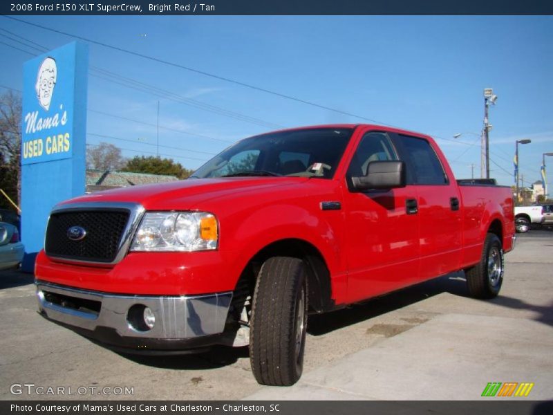 Bright Red / Tan 2008 Ford F150 XLT SuperCrew