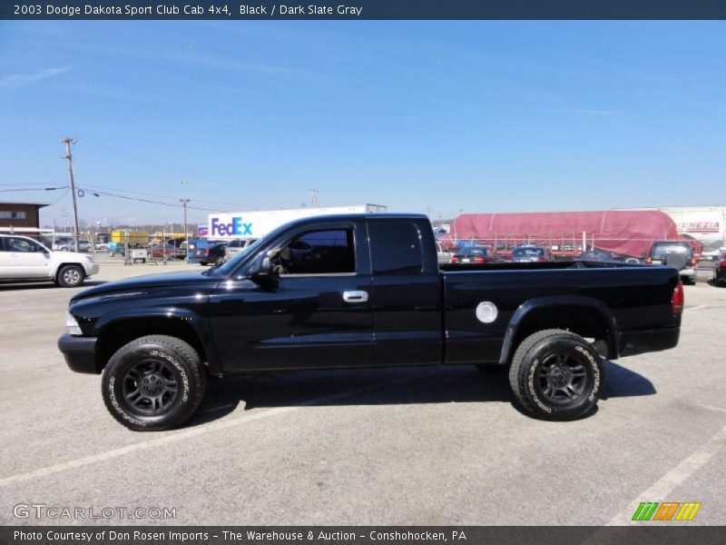 Black / Dark Slate Gray 2003 Dodge Dakota Sport Club Cab 4x4