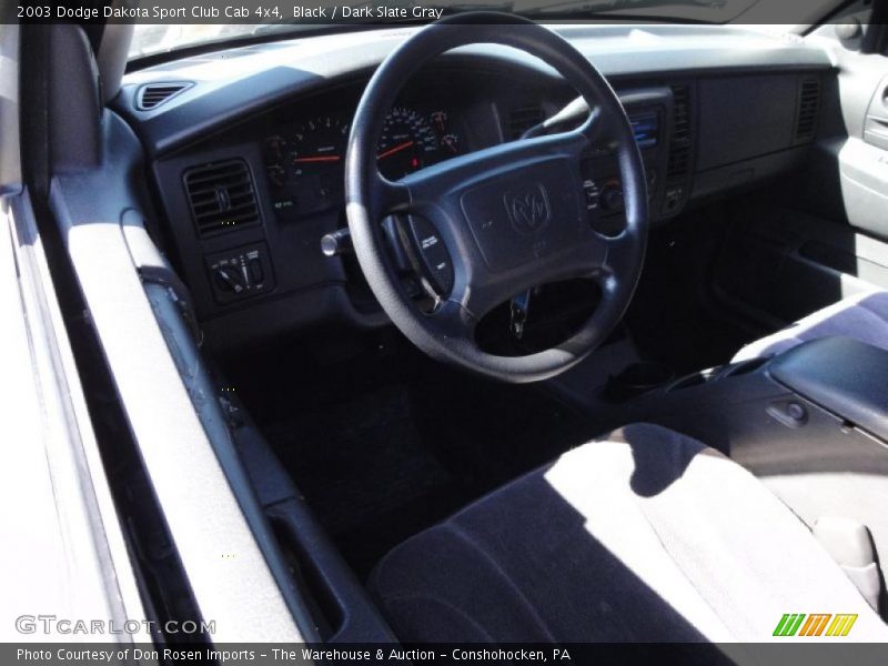 Black / Dark Slate Gray 2003 Dodge Dakota Sport Club Cab 4x4