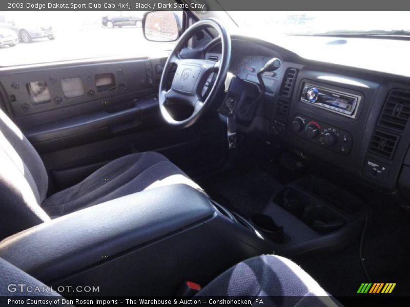 Black / Dark Slate Gray 2003 Dodge Dakota Sport Club Cab 4x4