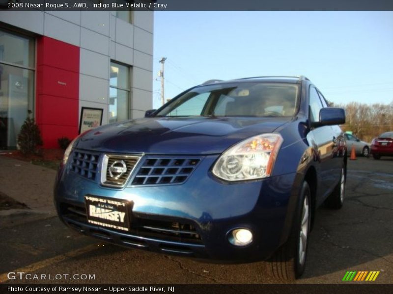 Indigo Blue Metallic / Gray 2008 Nissan Rogue SL AWD