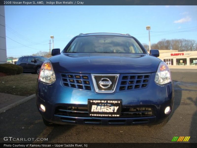 Indigo Blue Metallic / Gray 2008 Nissan Rogue SL AWD