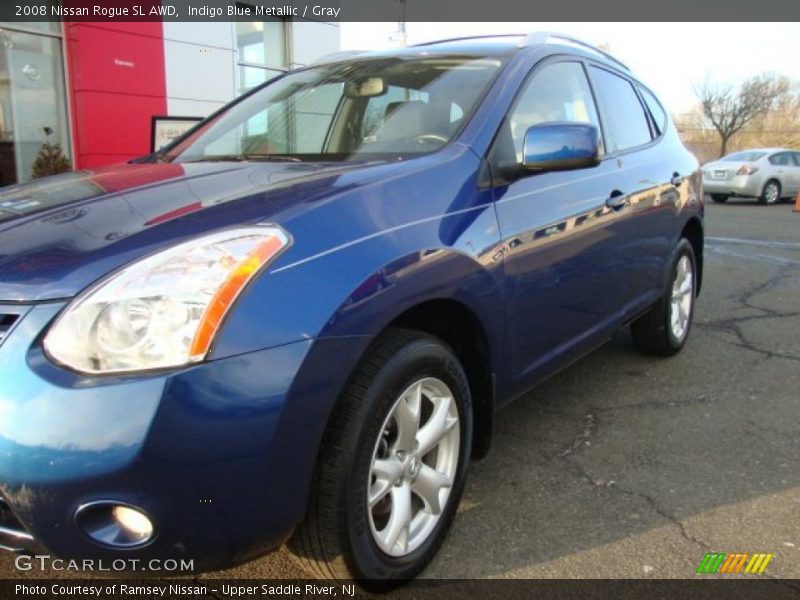 Indigo Blue Metallic / Gray 2008 Nissan Rogue SL AWD
