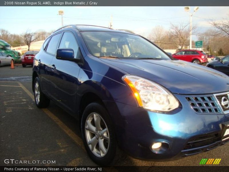 Indigo Blue Metallic / Gray 2008 Nissan Rogue SL AWD