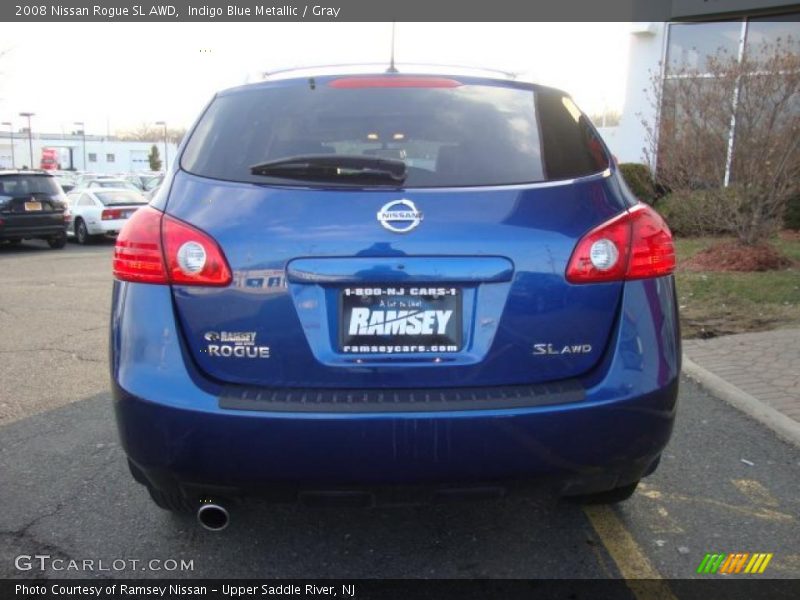 Indigo Blue Metallic / Gray 2008 Nissan Rogue SL AWD