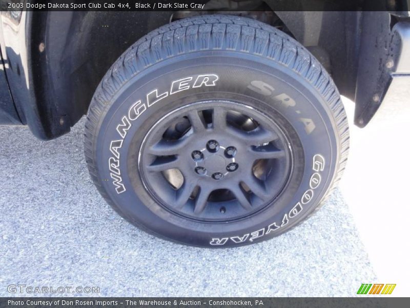 Black / Dark Slate Gray 2003 Dodge Dakota Sport Club Cab 4x4