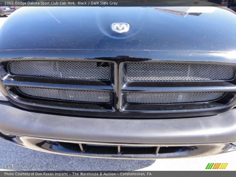 Black / Dark Slate Gray 2003 Dodge Dakota Sport Club Cab 4x4