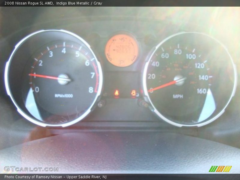 Indigo Blue Metallic / Gray 2008 Nissan Rogue SL AWD