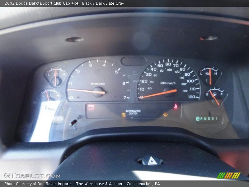 Black / Dark Slate Gray 2003 Dodge Dakota Sport Club Cab 4x4