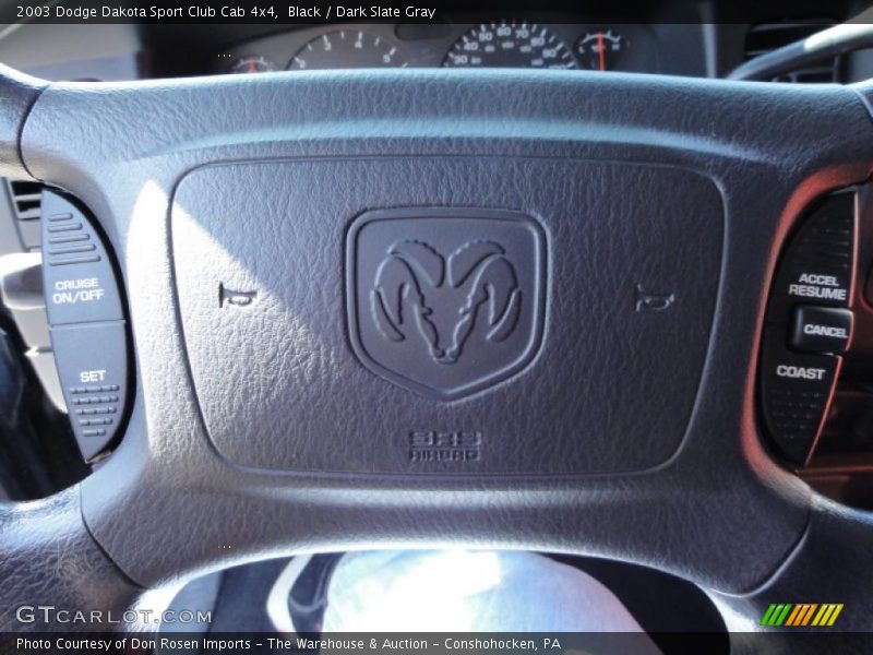 Black / Dark Slate Gray 2003 Dodge Dakota Sport Club Cab 4x4